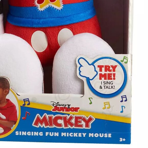 NIB Disney's Mickey Mouse Funhouse Singing Fun Mickey Mouse Plush - Picture 3 of 5